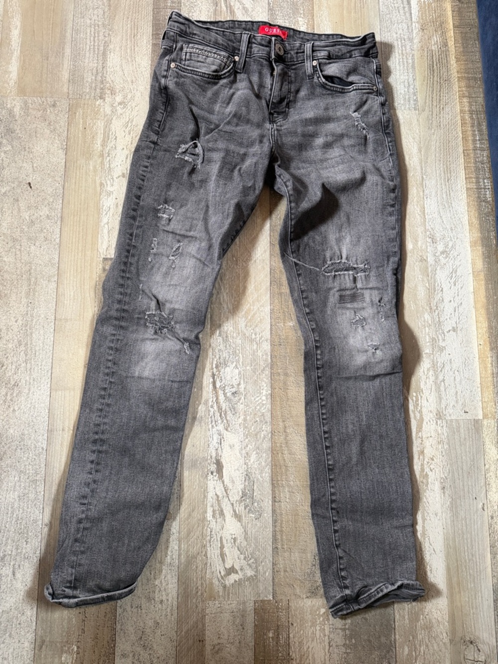 Guess Gray Distressed Jeans